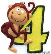 Świeczka na tort "SAFARI", nr 4, 1 szt.