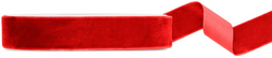 Tasiemka Welurowa, czerwona, 25mm/10m