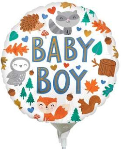 Balon Foliowy Baby Boy Shower Zwierzęta Las 10cm