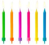 Świeczki urodzinowe kolorowe, 6 szt.