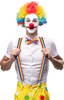 Kolorowe Tęczowe SZELKI Klauna Clown Cyrk Strój