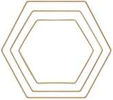 Obręcz Metalowa Złota HEKSAGON Łapacz snów 3szt.