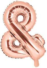 Balon foliowy "&" 35cm różowe złoto 1 szt.