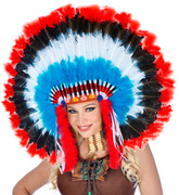 PIÓROPUSZ INDIAŃSKI Indianina Wodza Niebieski
