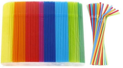 Słomki łamane wielokrotnego użytku mix 500szt.