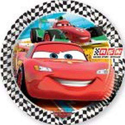 Talerzyki papierowe - Cars RSN, 20 cm, 8 szt.