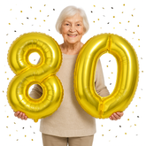 Zestaw Balonów Foliowych Liczba 80, złote, 100cm