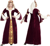 Kostium Strój Średniowieczna DAMA Królowa, L