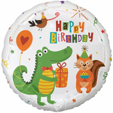 Balon foliowy Krokodylek z prezentem, 18 cali