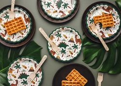 Talerzyki Papierowe Dinozaury Dino, 18x18cm 6szt.