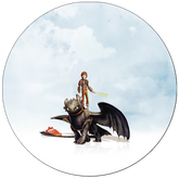 Opłatek tortowy 14 cm, 1 szt. Jak wytresować smoka