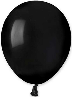 Balony A50 pastel 5" - czarne 14/ 100 szt.