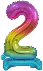 Balon foliowy B&C Cyfra stojąca 2,tęczowa 38 cm