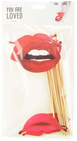 Całuśne akcesoria do zdjęć USTA Fotobudka 12 szt.