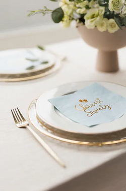 Serwetki Chrzest Święty j niebieskie 33x33cm 12szt