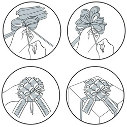 Kokarda Ściągana Prezentowa ZIELONA Urodziny 20cm