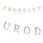 Baner URODZINY Srebrny, 1kpl.