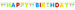 Baner - napis urodzinowy Happy Birthday 200cm 1szt
