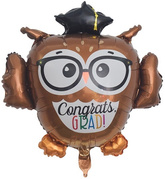 Balon Foliowy Sowa Gratulacje Congrats 72x72cm