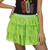 Spódniczka Koronkowa ZIELONA Neon DISCO Lata 80