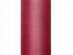 Tiul gładki, bordo, 30cm x 9m, 1szt