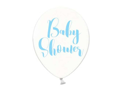Balony przezroczyste Baby Shower,blue, 30cm 1 szt.
