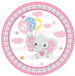 Zestaw do Dekoracji Baby Shower Różowy Słonik