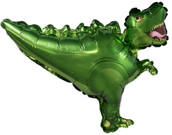 Balon Foliowy Zielony DINOZAUR Dino T-Rex 20x37cm