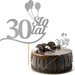 Topper na Tort 30 STO LAT Urodziny SREBRNY