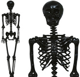 Czarny SZKIELET Człowiek KOŚCIOTRUP Halloween 160c