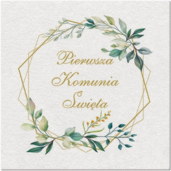 Serwetki Flizelinowe KOMUNIA ŚWIĘTA 40x40cm 50szt.