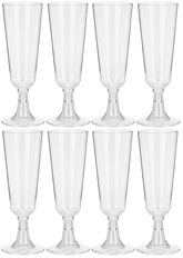 Kieliszki Plastikowe do Szampana, 150ml 8szt.
