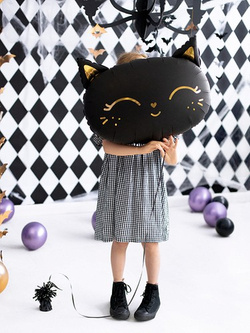 Balon foliowy Kotek, 48x36cm, czarny