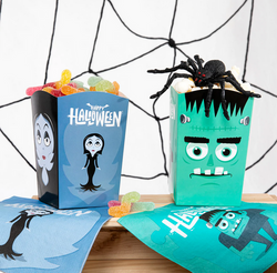 Pudełka Kubełek na Popcorn Halloween Monster 6szt.
