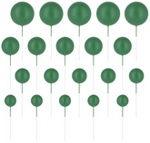 Dekoracja na Tort ZIELONE Matowe KULKI 20szt.
