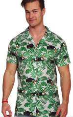 Koszula Hawajska w Liście Palmy i Tukany, L