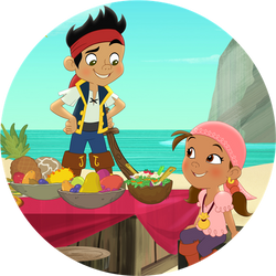 Opłatek tortowy 20 cm, Jake i Piraci 1 szt.