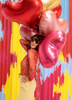 Balon foliowy Serce, 75x64,5 cm, czerwony, 1 szt.