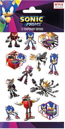 Tatuaże Zmywalne Jeż SONIC Gra Bajka Licencja 12sz