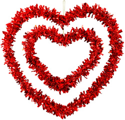Dekoracyjne Podwójne Czerwone SERCE Walentynki