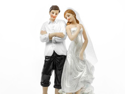 Figurka na tort Para Młoda na plaży, 15,5 cm, 1szt