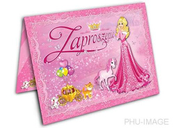 Zaproszenie na urodziny Księżniczka, 1 szt.