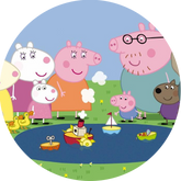 Opłatek tortowy 14 cm, Świnka Peppa 1 szt.