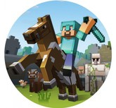 Opłatek tortowy 29 cm, Minecraft 1 szt.