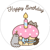 Opłatek tortowy 14 cm, Pusheen Puszin 1 szt.