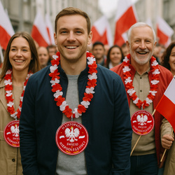 NASZYJNIK Biało Czerwony na Dzień Niepodległości