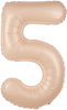 Balon foliowy cyfra 5 karmelowy 100cm 