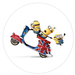 Opłatek tortowy 20 cm, Minionki 1 szt.