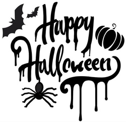 SZABLON do Dekoracji Ciast HAPPY HALLOWEEN 25cm