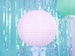 Lampion papierowy, j. różowy, 35cm
